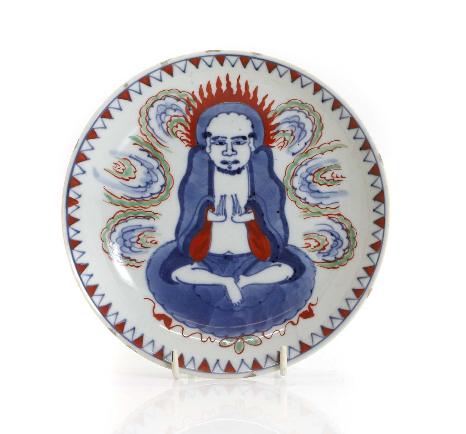 Lot 61 - A Chinese wucai plate
