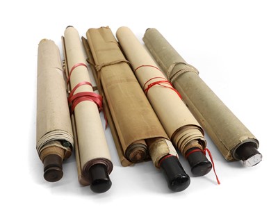Lot 135 - A collection of six Chinese and Japanese scrolls