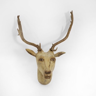 Lot 275 - A fallow deer stag's head wall mount