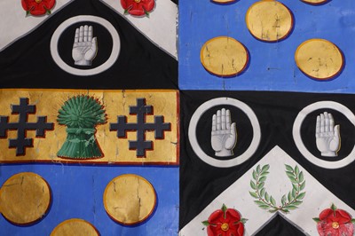Lot 24 - A hand-painted Masonic apron