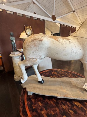 Lot 74 - A carved and painted model of a horse