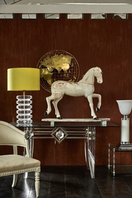 Lot 74 - A carved and painted model of a horse