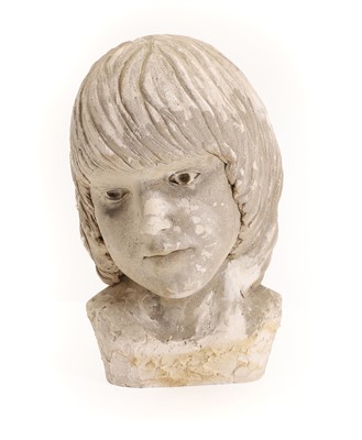 Lot 224 - A plaster head of a child