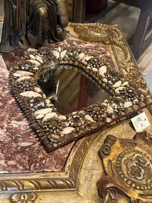 Lot 126 - Two shell-encrusted mirrors