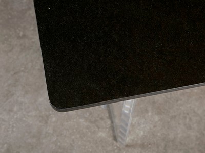 Lot 111 - A Lucite and marble console table