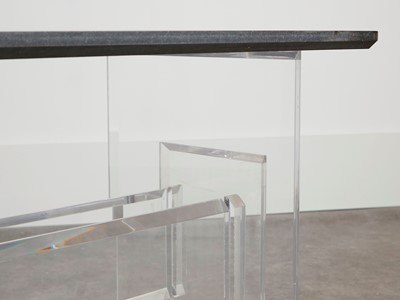 Lot 111 - A Lucite and marble console table