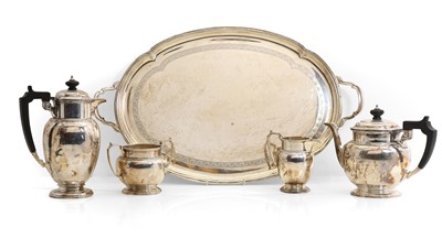 Lot 20 - A composed silver tea service