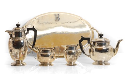 Lot 20 - A composed silver tea service