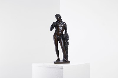 Lot A bronze figure of Bacchus