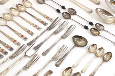 Lot 29 - A group of silver flatware