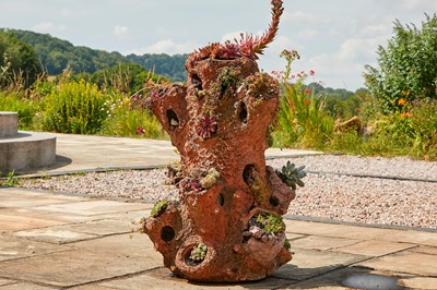 Lot 462 - A terracotta strawberry planter