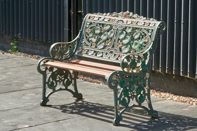 Lot 448 - A Coalbrookdale cast iron garden bench
