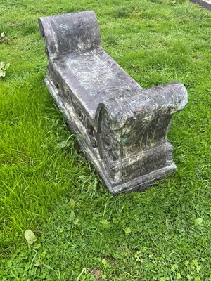 Lot 453 - A cast-bronze bench