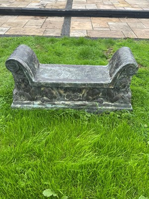 Lot 453 - A cast-bronze bench