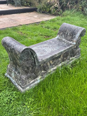 Lot 453 - A cast-bronze bench