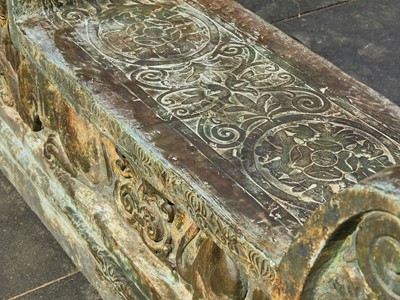 Lot 453 - A cast-bronze bench
