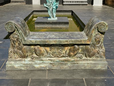 Lot 453 - A cast-bronze bench