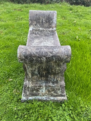 Lot 453 - A cast-bronze bench