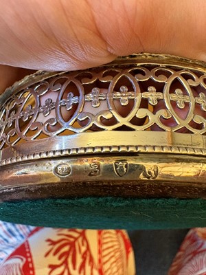 Lot 42 - A set of four George III silver wine coasters