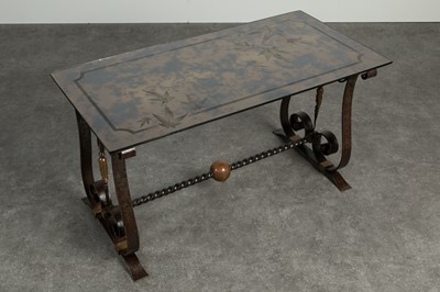 Lot 98 - A wrought-iron coffee table