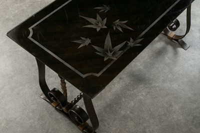 Lot 98 - A wrought-iron coffee table