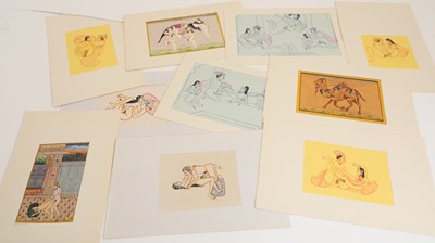 Lot 155 - A collection of ten Indian erotic studies