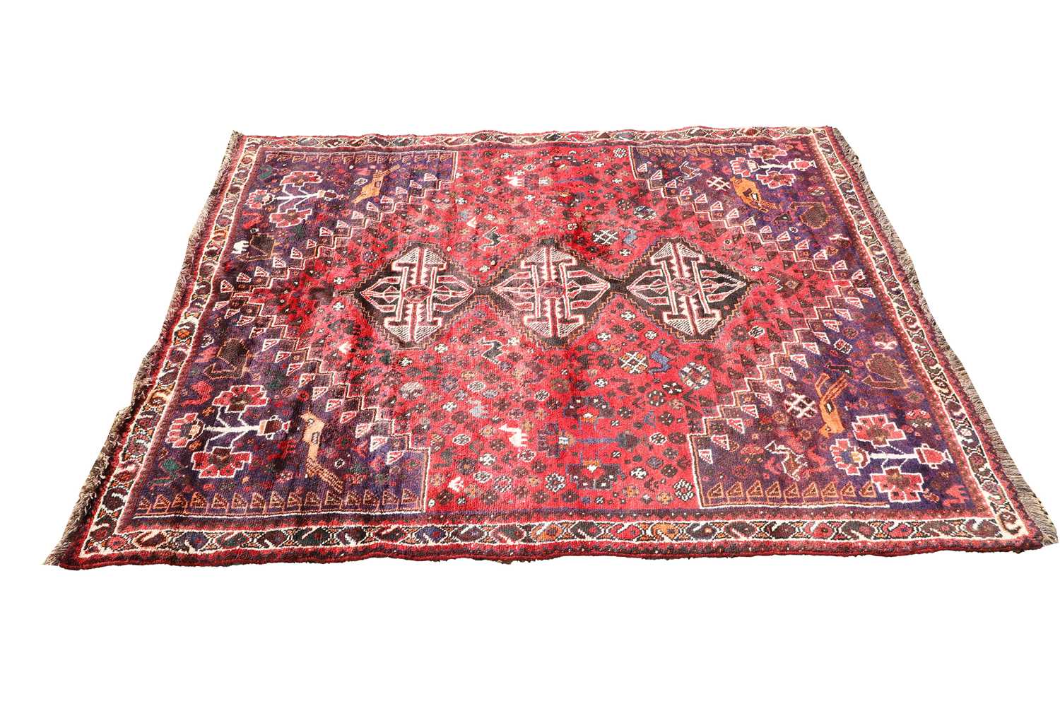 Lot 480 - A Qashqai wool rug