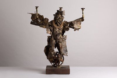 Lot 377 - A brutalist metal sculpture
