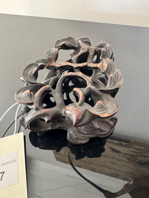 Lot 77 - A carved bamboo libation cup