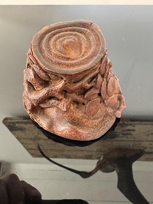 Lot 77 - A carved bamboo libation cup