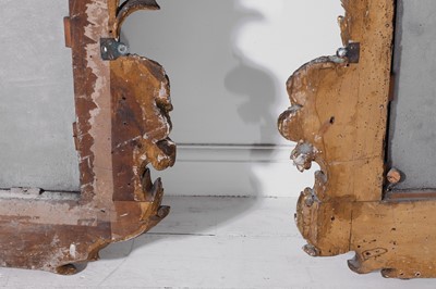 Lot 121 - A pair of George II giltwood pier mirrors attributed to Matthias Lock