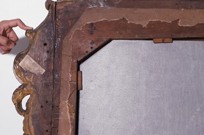 Lot 121 - A pair of George II giltwood pier mirrors attributed to Matthias Lock