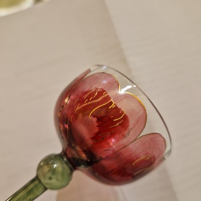 Lot 54 - A group of five Jugendstil liqueur glasses