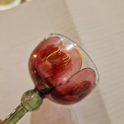 Lot 54 - A group of five Jugendstil liqueur glasses