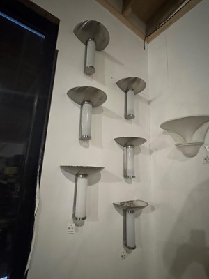 Lot 160 - A set of six Art Deco-style wall lights