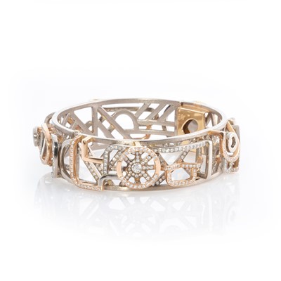 Lot 271 - Ken Bolan and Marinette Domon: a diamond 'Jazz' bangle