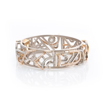 Lot 271 - Ken Bolan and Marinette Domon: a diamond 'Jazz' bangle