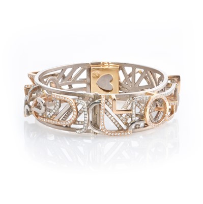Lot 271 - Ken Bolan and Marinette Domon: a diamond 'Jazz' bangle