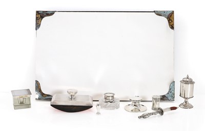 Lot 71 - A silver writing desk set