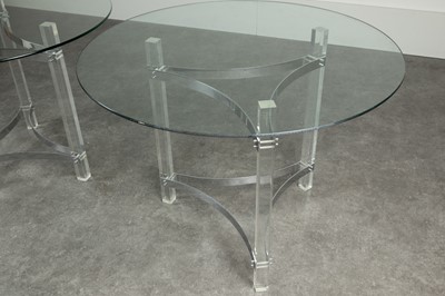 Lot 97 - A pair of contemporary glass-topped tables