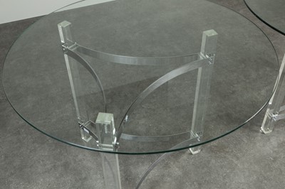Lot 97 - A pair of contemporary glass-topped tables