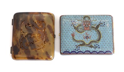 Lot 131 - A Chinese cloisonne cigarette case