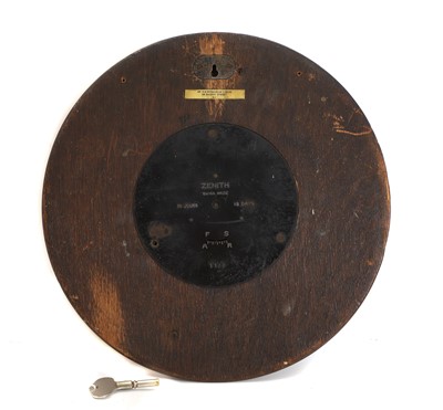 Lot 218 - A Zenith oak wall clock