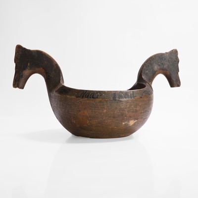 Lot 277 - A Norwegian kjenge or ale bowl