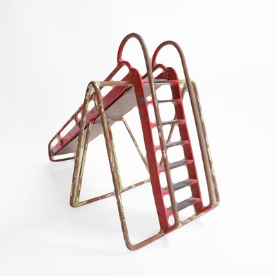 Lot 109 - A circus slide for performing parrots
