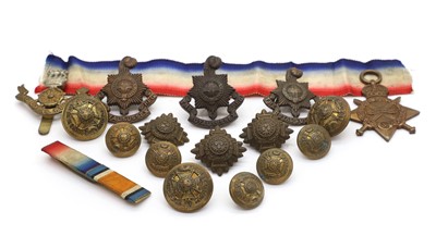 Lot 147 - A selection of First World War militaria relating to Pte VHB D'Inverois