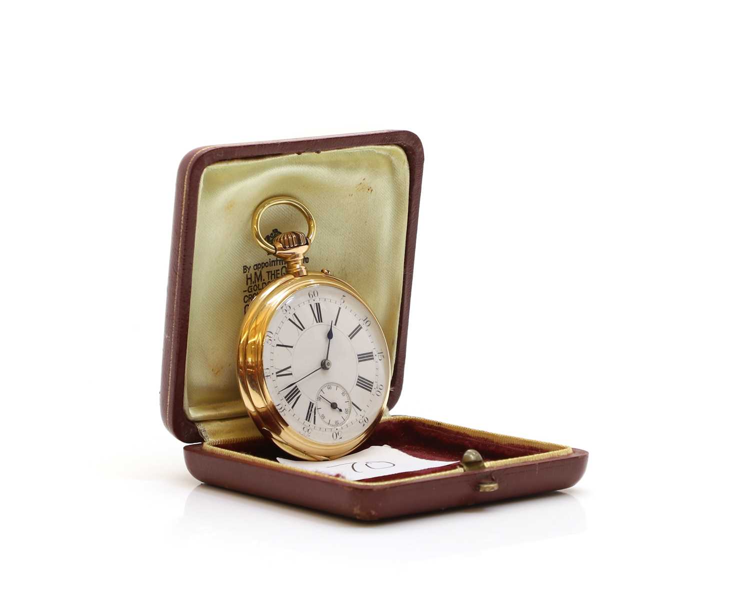 Lot 253 - An 18-carat gold pocket watch
