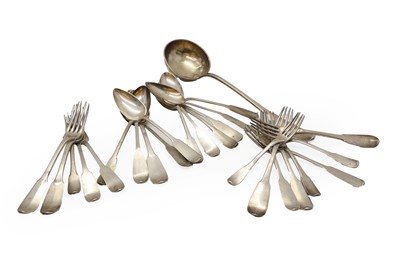 Lot 20 - A collection of French silver flatware