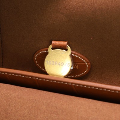 Lot 1468 - A Mulberry crocodile embossed tan leather Bayswater