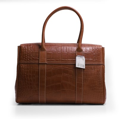 Lot 1468 - A Mulberry crocodile embossed tan leather Bayswater
